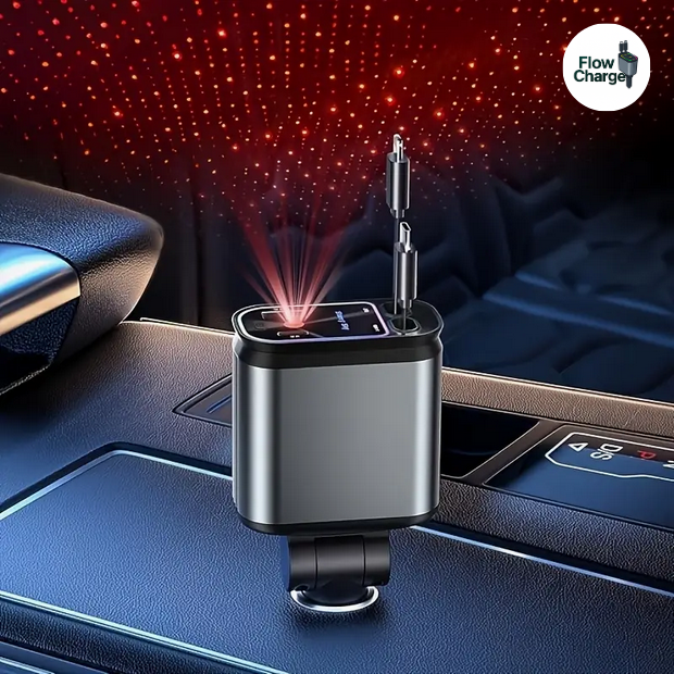 FlowCharge™ Ładowarka Samochodowa Led 4w1