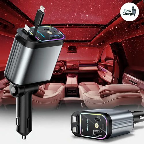 FlowCharge™ Ładowarka Samochodowa Led 4w1